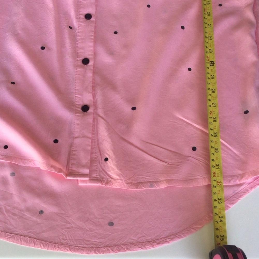 Lazy Oaf Go Away pink polka dot button up shirt dress - Picture 9 of 16